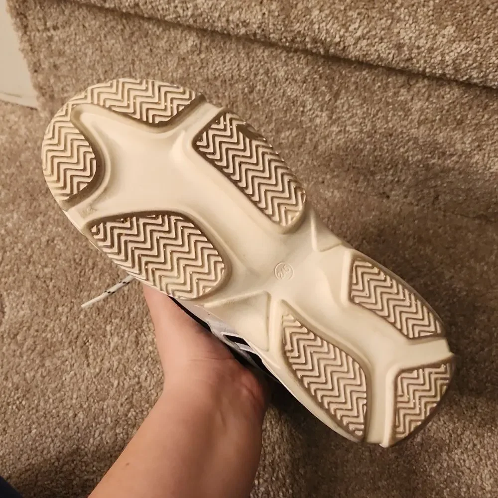 Anthony Wang Women's Platform Sneakers w/ Interior Wedge Heel Size 8